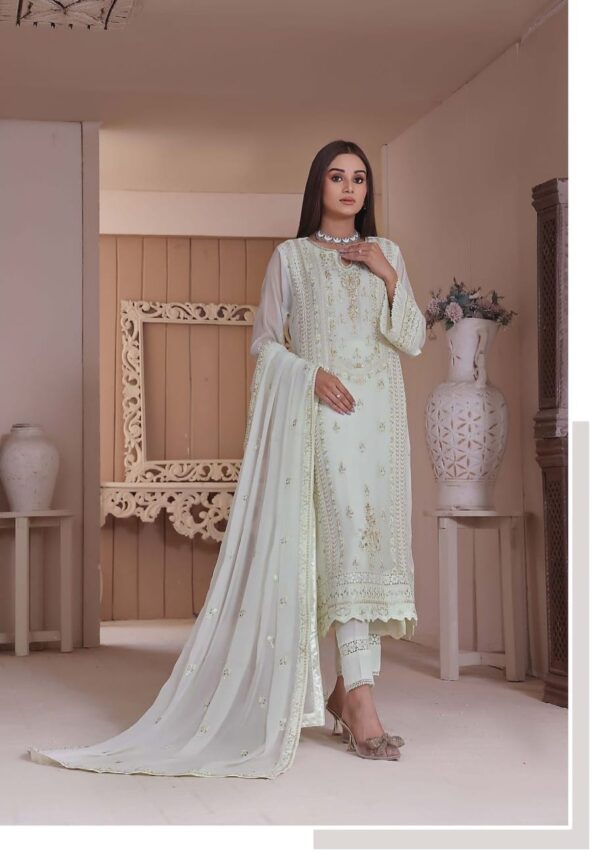 Pakistani White Salwar Kameez